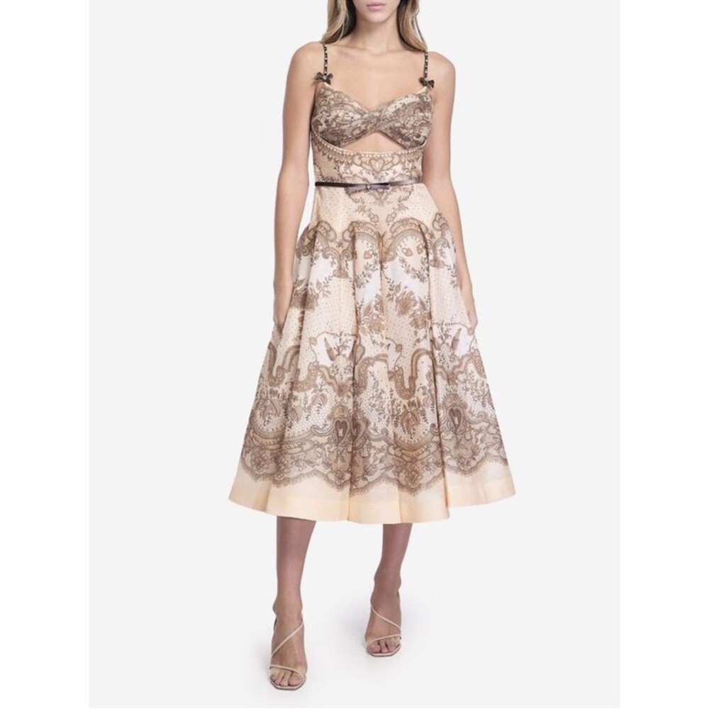 Zimmermann Crush Twist Front Midi Dress - Picture 15 of 15